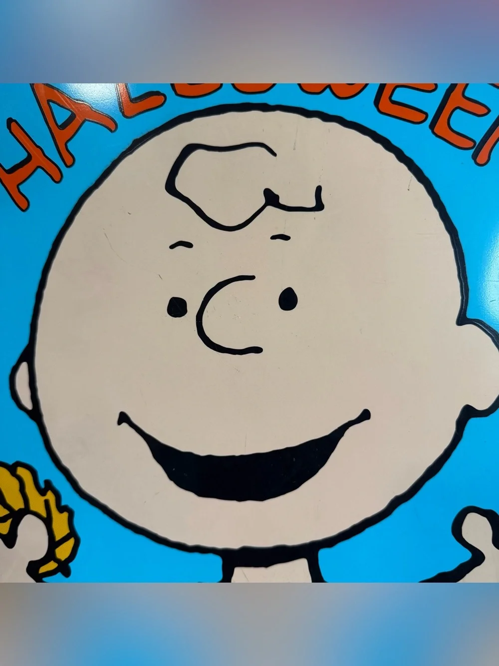 Vtg 1998 Halloween Charlie Brown Pumpkin Outdoor Yard Sign Decor Art Prop
